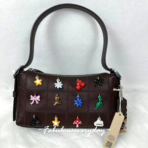 Coach Alter/Ego Small Slouchy Shoulder Bag In Checkerboard Upcrafted Leather NWT